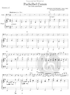 Kanon von Johann Pachelbel für Cello und Klavier im Alle Noten Shop kaufen
