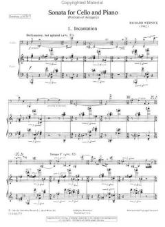 Sonata For Cello And Piano von Richard Wernick im Alle Noten Shop kaufen