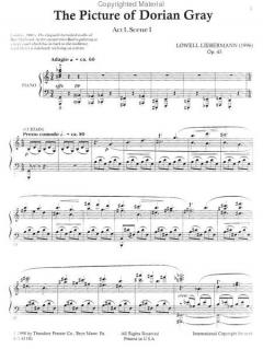 The Picture Of Dorian Gray von Lowell Liebermann 