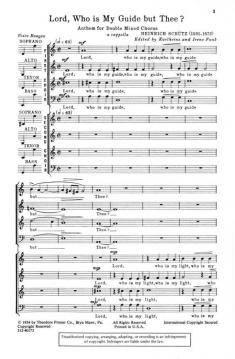 Lord, Who is My Guide but Thee? (Heinrich Schütz) 