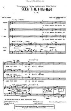 Seek The Highest (Vincent Persichetti) 