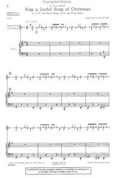 Sing A Joyful Song Of Christmas (Ron Kauffmann) 