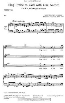 Sing Praise To God With One Accord (Joseph Haydn) 
