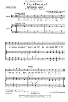 A Virgin Unspotted (William Billings) 