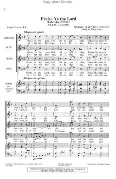 Praise Ye The Brief (Michael Praetorius) 