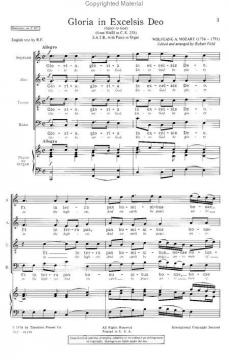 Gloria In Excelsis Deo From Mass In C K 258 (W.A. Mozart) 