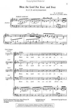Bless The Lord For Ever And Ever (W.A. Mozart) 