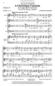 A Christmas Canticle (Adolfus Hailstork) 
