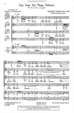 Ego Sum Tui Plaga Doloris (Heinrich Schütz) 