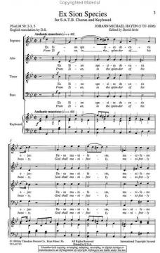 Ex Sion Species (Johann Michael Haydn) 
