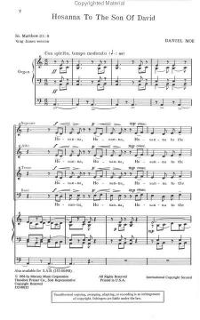 Hosanna To The Son Of David (Daniel Moe) 