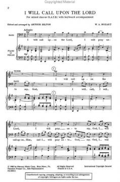 I Will Call Upon The Lord (W.A. Mozart) 