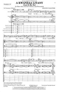 A Kwanzaa Litany (Let It Be So) (Adolfus Hailstork) 