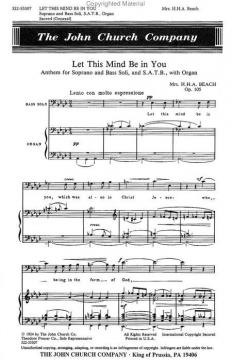 Let This Mind Be In You (H. H. A. Beach) 