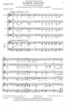 Lulajze, Jezuniu (Cradle Songs, No. 2) (Stephen Stucky) 