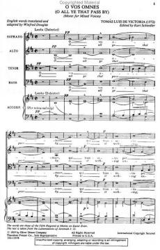 O Vos Ommes (Tomas Luis de Victoria) 