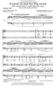 O wusst' ich doch den Weg zuruck (Johannes Brahms) 