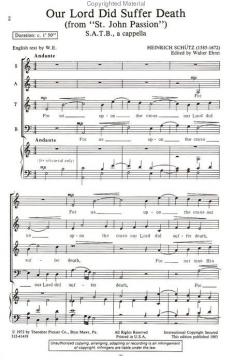 Our Lord Did Suffer Death (Heinrich Schütz) 