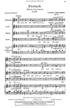 Proverb For Mixed Chorus (Vincent Persichetti) 