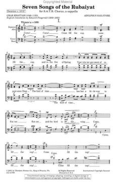 Seven Songs Of The Rubaiyat (Adolfus Hailstork) 