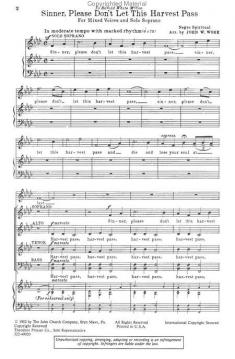 Sinner, Please Dont Let This Harvest Pass 