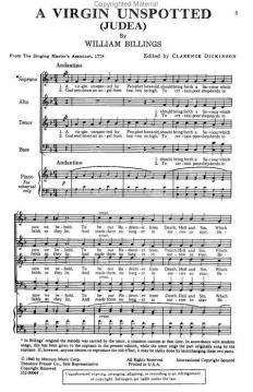 A Virgin Unspotted (William Billings) 