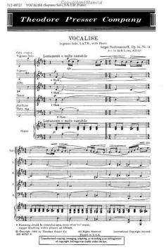 Vocalise Op.34, No. 14 (Sergei Rachmaninow) 