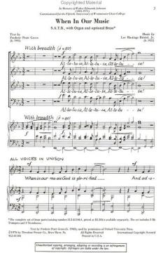 When In Our Music (Lee Hastings Bristol) 