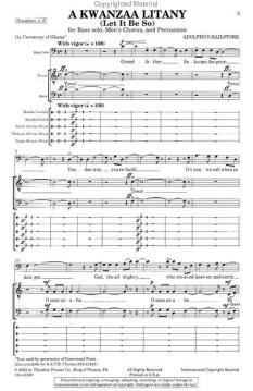 A Kwanzaa Litany (Let It Be So) (Adolfus Hailstork) 