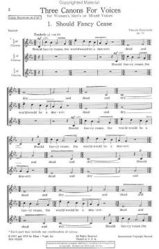 Three Canons For Voices Op. 31 (Vincent Persichetti) 