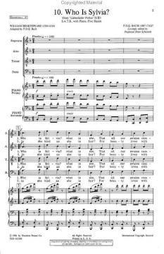 10. Who Is Sylvia? (P. D. Q. Bach) 