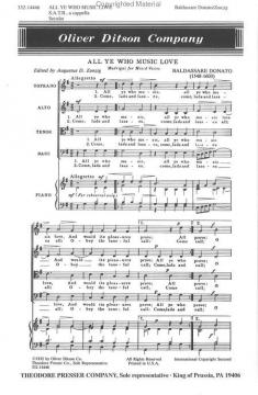 All Ye Who Music Love (Balthazar Donato) 