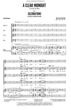A Clear Midnight For S.A.T.B. And Piano Op.103, No. 14 (Vincent Persichetti) 