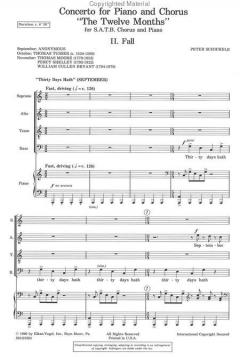 Concerto For Piano And Chorus The Twelve Months (Peter Schickele) 
