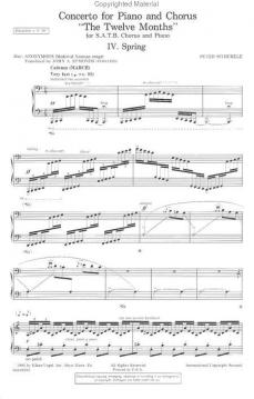 IV. Spring, From Concerto For Piano And Chorus The Twelve Season (Peter Schickele) 