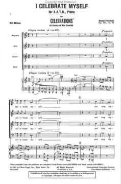 I Celebrate Myself For S.A.T.B., Piano Op.103, No. VII (Vincent Persichetti) 