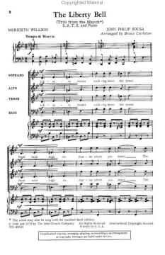 The Liberty Bell (Trio From The March) For SATB And Piano (John Philip Sousa) 