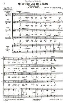 My Sweetest Love I'm Grieving (Orazio Vecchi) 