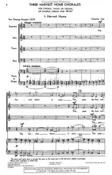 Three Harvest Home Chorales (Charles Ives) 