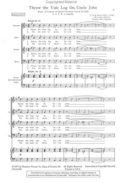 Throw The Yule Log On, Uncle John (P. D. Q. Bach) 