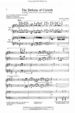 The Defense Of Corinth (Elliott Carter) 