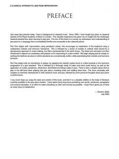 A Classical Approach To Jazz Piano Improvisation von Dominic Alldis 