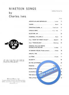 19 Songs von Charles Ives 
