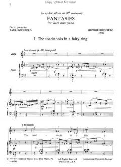 Fantasies For Voice And Piano von George Rochberg 