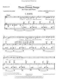 Three Dream Songs op. 53 von Lowell Liebermann 