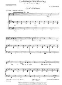 Three Songs For A Wedding von Peter Schickele 