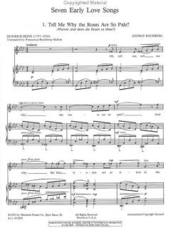 Seven Early Love Songs von George Rochberg 