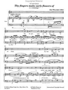 Seven Songs On Poems By E.E. Cummings, For Voice And Piano von Dan Welcher 