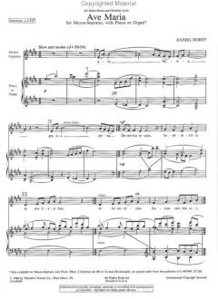 Ave Maria For Mezzo-Soprano, With Piano Or Organ von Daniel Dorff 