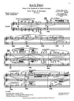 Banlfro von Joseph Canteloube 